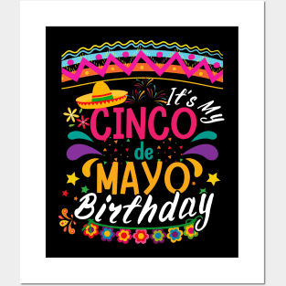 Its My Cinco De Mayo Birthday Funny Birthday Party Mexican Posters and Art